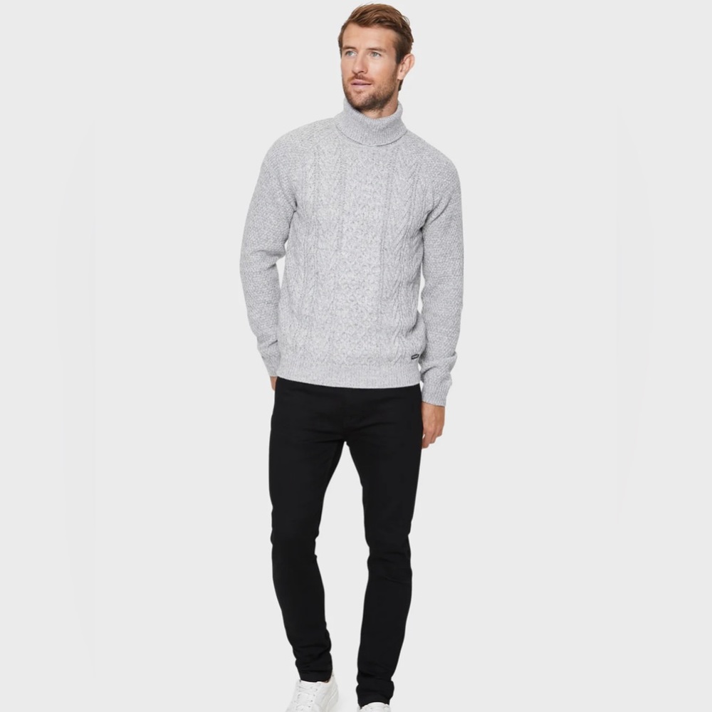 Threadbare Turtle Neck Cable Knit Jumper - image 4